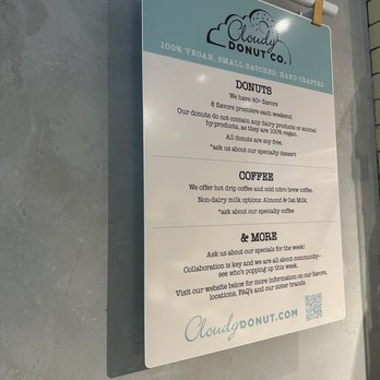Cloudy Donut - Menu - Donuts Near Me - Brooklyn, New York
