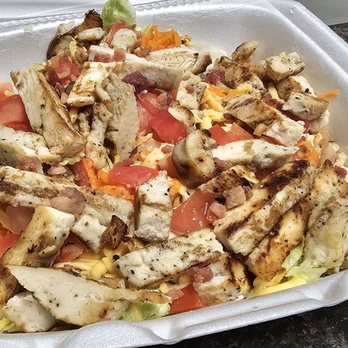 Burger Barn - Grilled chicken salad. It's very filling, and it's fresh. - Hot Dogs Near Me - Webbers Falls, Oklahoma