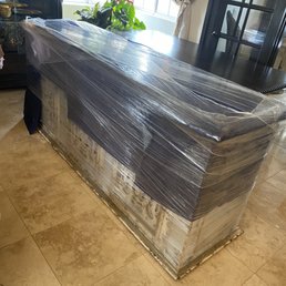Great job making sure my mirrored buffet table was wrapped and didn't break! Great job making sure my mirrored buffet table was wrapped and didn't break!