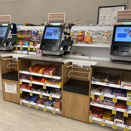 a cash register and cash register in a store