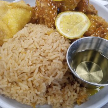Simply Thai - Lemon chicken regular meal with crab Rangoon - Thai Near Me - Springfield, Missouri