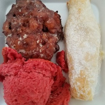 Arundel Donuts - Top left: The everything fritter. Right: Cream Cheese pastry. Bottom left: Strawberry Muffin. - Donuts Near Me - Glen Burnie, Maryland Arundel Donuts - Top left: The everything fritter. Right: Cream Cheese pastry. Bottom left: Strawberry Muffin. - Donuts Near Me - Glen Burnie, Maryland