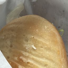 Hair inside sandwich