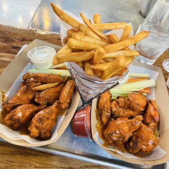 Three Monkeys - Buffalo Wings + fries - Thai Near Me - Santa Barbara, California