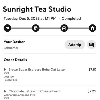 Sunright Tea Studio - Burlingame - I'm being charged for the calories and it's so worth it! LoL! - Bubble Tea Near Me - Burlingame, California