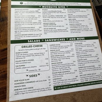 Musquito Harbor - Food menu - Brewpubs Near Me - Winter Harbor, Maine