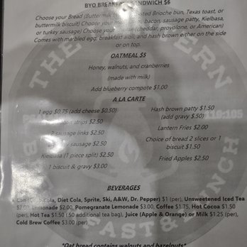 The Lantern BLE - Back of Breakfast Menu - Breakfast & Brunch Near Me - Lebanon, Illinois The Lantern BLE - Back of Breakfast Menu - Breakfast & Brunch Near Me - Lebanon, Illinois