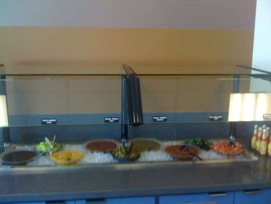 Photo of Baja Fresh - Orlando, FL, US. Nice Salsa Bar