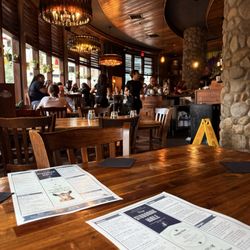 Inside seating area and bar