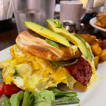 Cafe Bonjour - Scramble with GF bagel - Breakfast & Brunch Near Me - Boston, Massachusetts Cafe Bonjour - Scramble with GF bagel - Breakfast & Brunch Near Me - Boston, Massachusetts