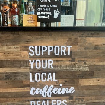 Windfall Coffee Roasters - Ordering counter is super cute. Love the tagline. - Coffee Roasteries Near Me - Henderson, Nevada