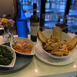 Palinuro Italian Cuisine - Sautéed Spinach, homemade pasta and marinara, along with the best Cioppino anywhere. Take my word for it!