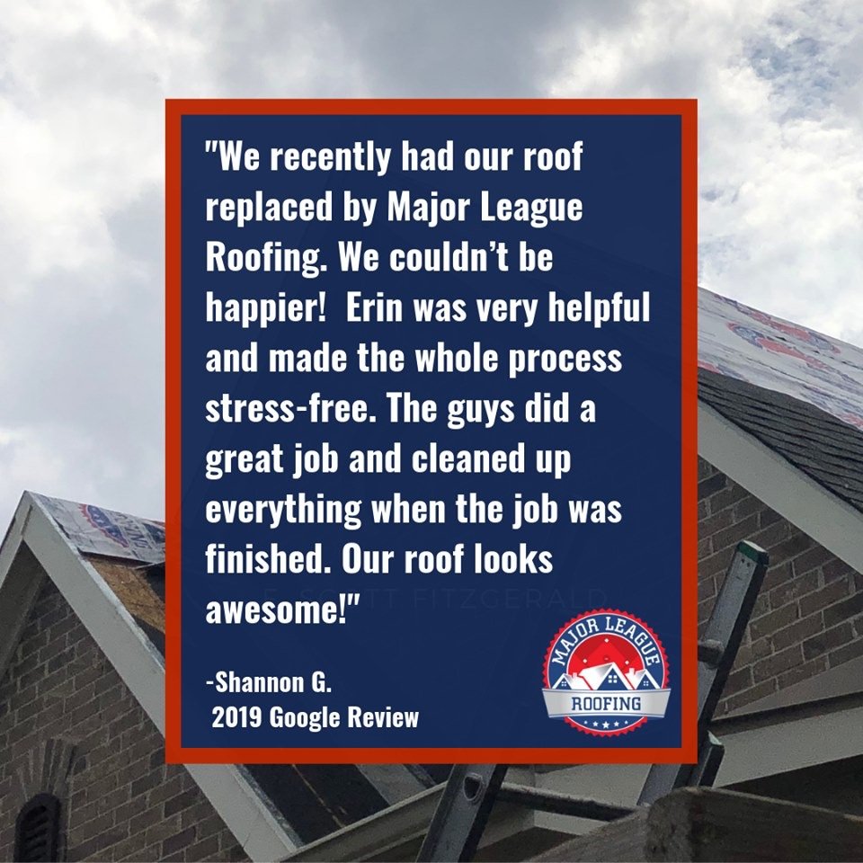 Slide of Major League Roofing