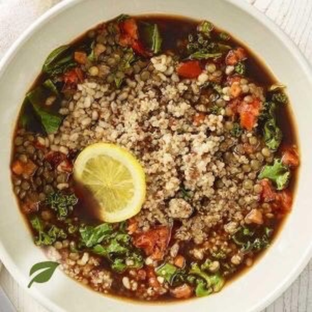 Panera Bread - Vegan Quinoa Broth Bowl as pictured on their menu. Definitely not what was delivered. - Sandwiches Near Me - Framingham, Massachusetts