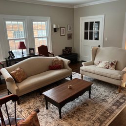 Brought this couch and love seat back to life! Brought this couch and love seat back to life!