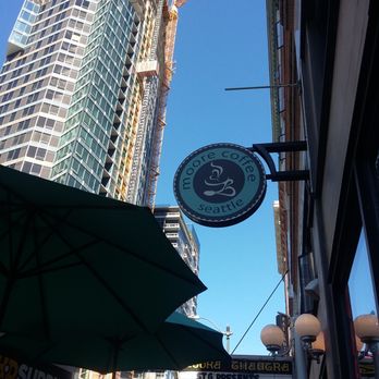 Moore Coffee Shop - The sign out front. It's right next to the Moore Hotel! - Coffee & Tea Near Me - Seattle, Washington