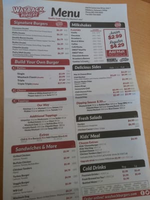 Menu photo 2 Wayback Burgers Millsboro, DE Menu photo 2 Wayback Burgers Millsboro, DE