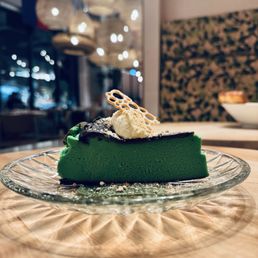 Pandan cheesecake. Pandan cheesecake.