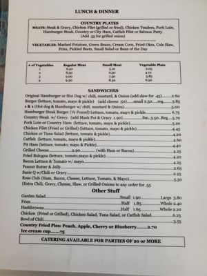 Menu photo 2 Ross's Diner Cartersville, GA