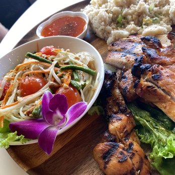 Thai BBQ House - BBQ chicken plate! - Salad Near Me - Petaluma, California Thai BBQ House - BBQ chicken plate! - Salad Near Me - Petaluma, California