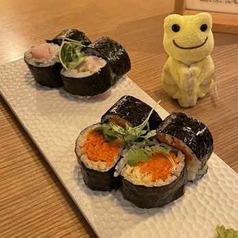 Mikado - Spicy Crunchy Salmon Roll and yellowtail roll - Sushi Bars Near Me - New York, New York Mikado - Spicy Crunchy Salmon Roll and yellowtail roll - Sushi Bars Near Me - New York, New York
