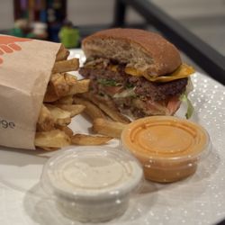 Burger Lounge - Impossible Lounge Burger and Large Fries