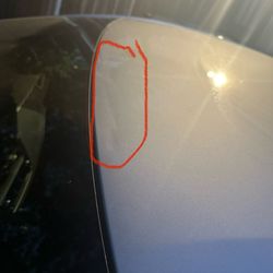 Windshield Express - 2022 Toyota Corolla, damaged roof top after windshield replacement.