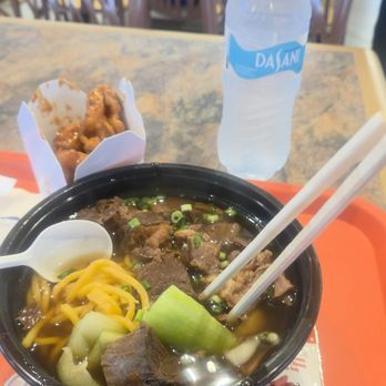 Cafe Bento - beef noodle soup and Spicy orange  chicken - Food Court Near Me - Tulalip, Washington