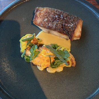 Sierra Mar - Sea bass with cauliflower - New American Near Me - Big Sur, California Sierra Mar - Sea bass with cauliflower - New American Near Me - Big Sur, California