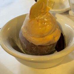 San Gennaro Trattoria Restaurant Bar - Peach Sorbet (on top of a frozen peach)