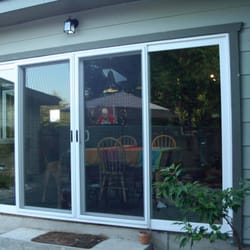 Pelican Replacement Windows - 4 Panel Sliding Glass Door - Closed