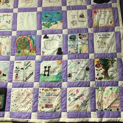 Gurley Public Library - One of the quilts made with community. Our family is there.