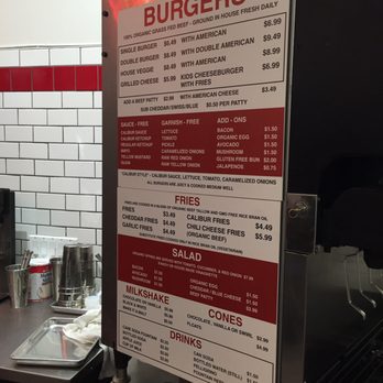 Calibur - Menu (as of 11/2016) - Burgers Near Me - San Francisco, California