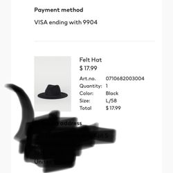 H&M - Example of the date I ordered...