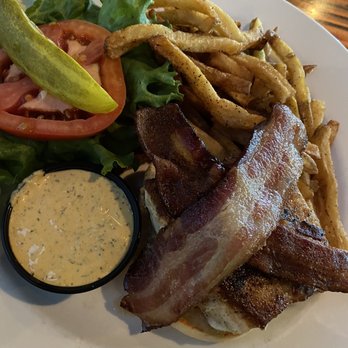 Blue Moon Beach Grill - Tuna BLT with fries - Seafood Near Me - Nags Head, North Carolina Blue Moon Beach Grill - Tuna BLT with fries - Seafood Near Me - Nags Head, North Carolina