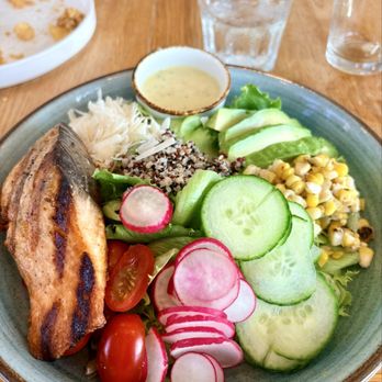 The Lantern Room - Cobb salad with salmon - Seafood Near Me - Falmouth, Massachusetts The Lantern Room - Cobb salad with salmon - Seafood Near Me - Falmouth, Massachusetts