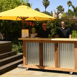 Fillhardt Artisan Bartending & Catering - Portable Redwood & Metel bar