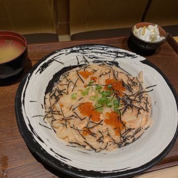 Tendon Kohaku - Mentaiko Cream and Ikura Udon Set - Japanese Near Me - Bellevue, Washington
