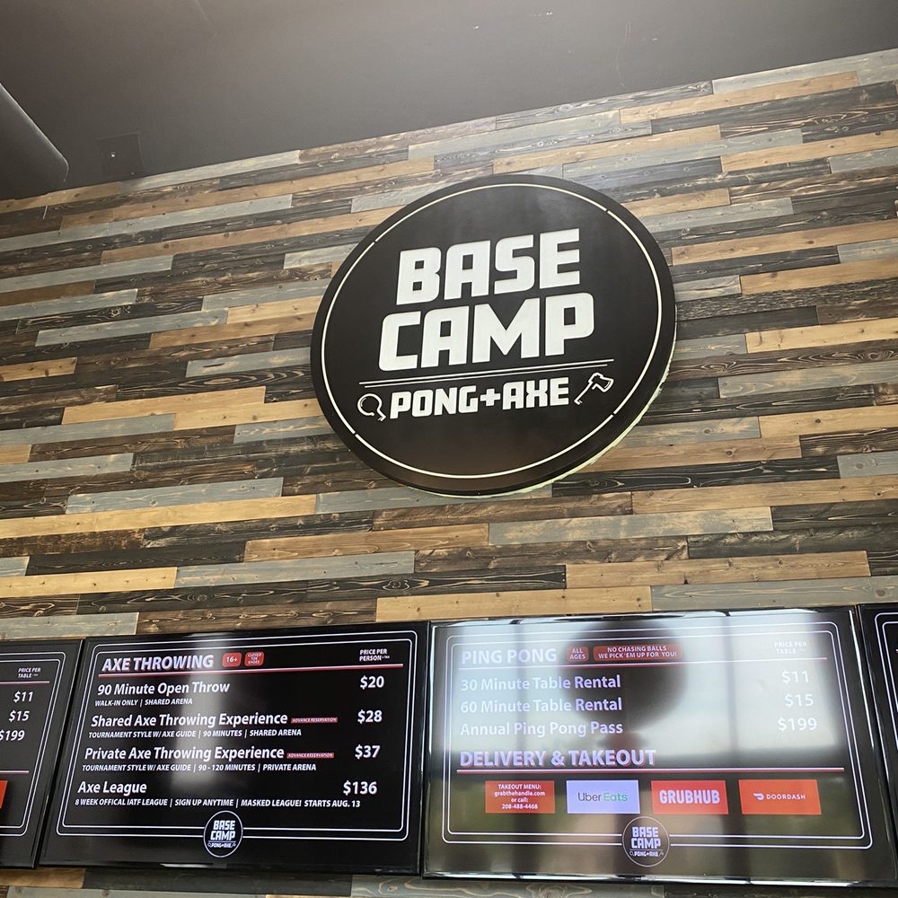 Base Camp Pong + Axe - Entrance - American Near Me - Boise, Idaho