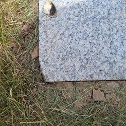 Wm Walker Monument - Chipped corner off after having to reset monument, just left it Many issues from the first setting Wouldn't recommend them