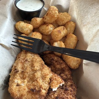 sneakybird - kids tender meal with tater tots - Chicken Wings Near Me - Gilbert, Arizona