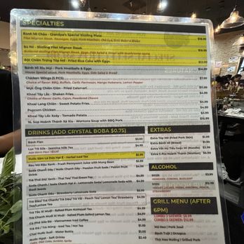 Grandpa's Kitchen - Grill Bar 168 - Menu - Vietnamese Near Me - Garden Grove, California