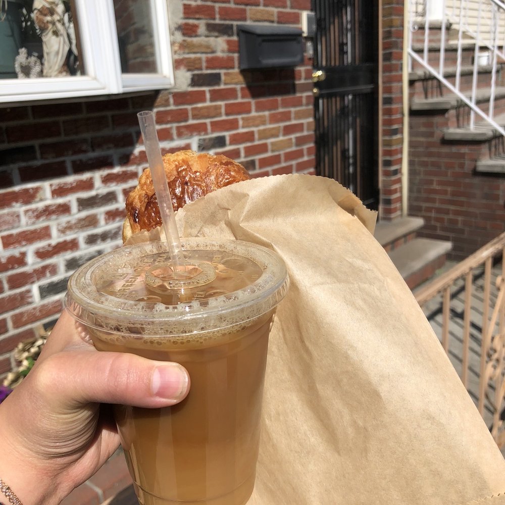 Nick + Sons Bakery - Cold brew and cheese and chorizo ball - Bakeries Near Me - Brooklyn, New York Nick + Sons Bakery - Cold brew and cheese and chorizo ball - Bakeries Near Me - Brooklyn, New York