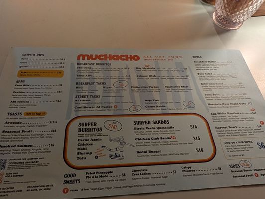 Menu photo 1 Muchacho Atlanta, GA Menu photo 1 Muchacho Atlanta, GA