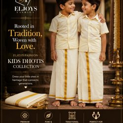 Eljoys Fashion - Seeing your little ones embrace their roots is a feeling like no other. Our Kids Dhoti Collection is woven with love and tradition to keep t