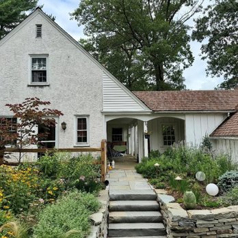 EcoLandscapes Design - Front entrance stairs, path, wall and gardens - Landscaping Near Me - Conshohocken, Pennsylvania