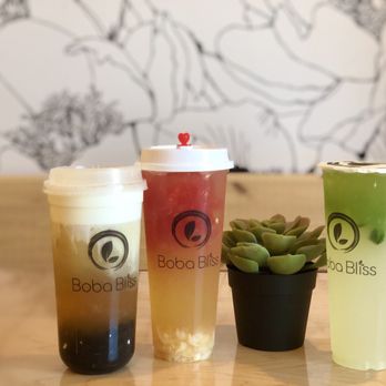Boba Bliss - cream cheese jasmine tea, watermelon lychee fresca, and cucumber mint limeade... - Bubble Tea Near Me - Dublin, California