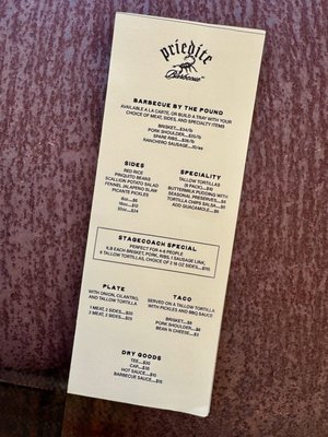 Menu photo 2 Priedite Barbecue Los Alamos, CA Menu photo 2 Priedite Barbecue Los Alamos, CA