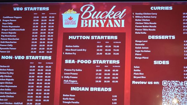 Menu photo 1 Bucket Biryani Toronto, ON