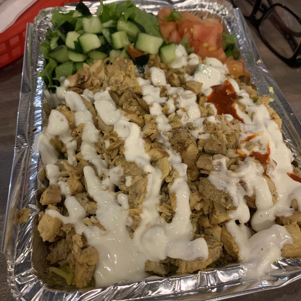 Halal Bros - Chicken over rice with salad - Middle Eastern Near Me - Austin, Texas Halal Bros - Chicken over rice with salad - Middle Eastern Near Me - Austin, Texas